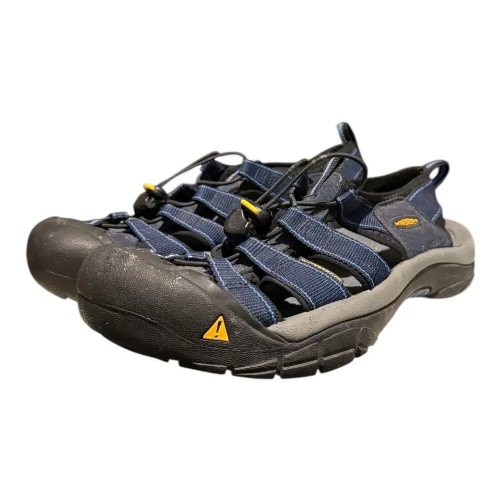 Keen Newport H2 Sandals Men's Size 8.5 Blue Grey Waterproof Closed Toe Bungee
